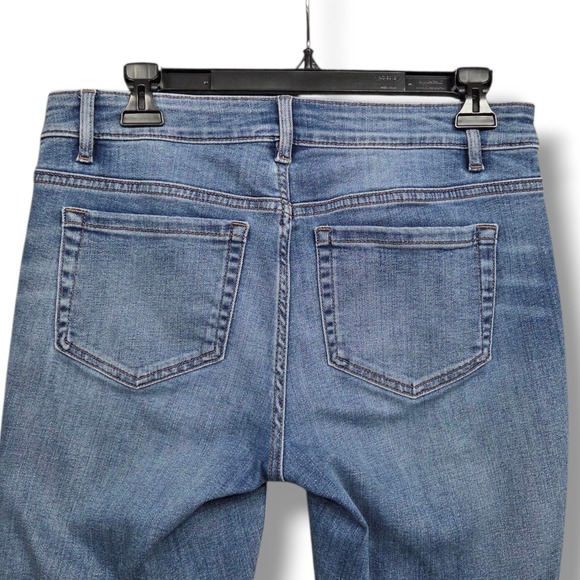 J Jill‎ Demi Bootcut Jeans Womens 6 Petite Fray Hem Cropped Mid Rise - Picture 5 of 10